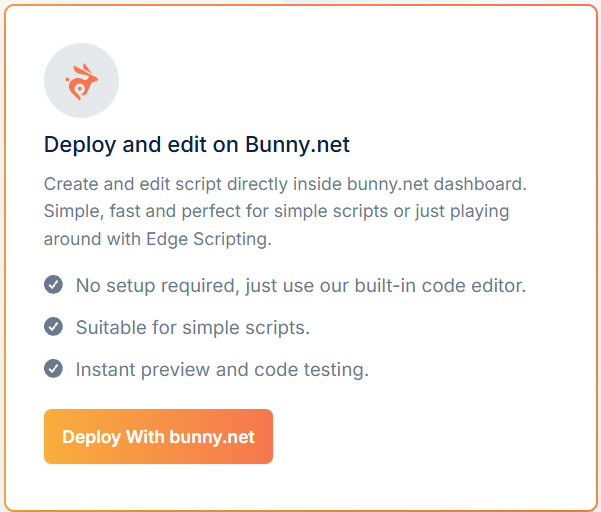 Deploy with bunny.net